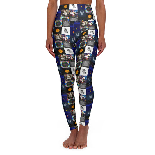 Colplay Album Cover Collage High Waisted Yoga Leggings