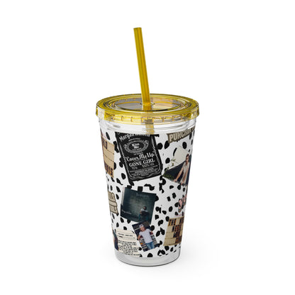 Morgan Wallen Yeehaw Collage Sunsplash Tumbler with Straw