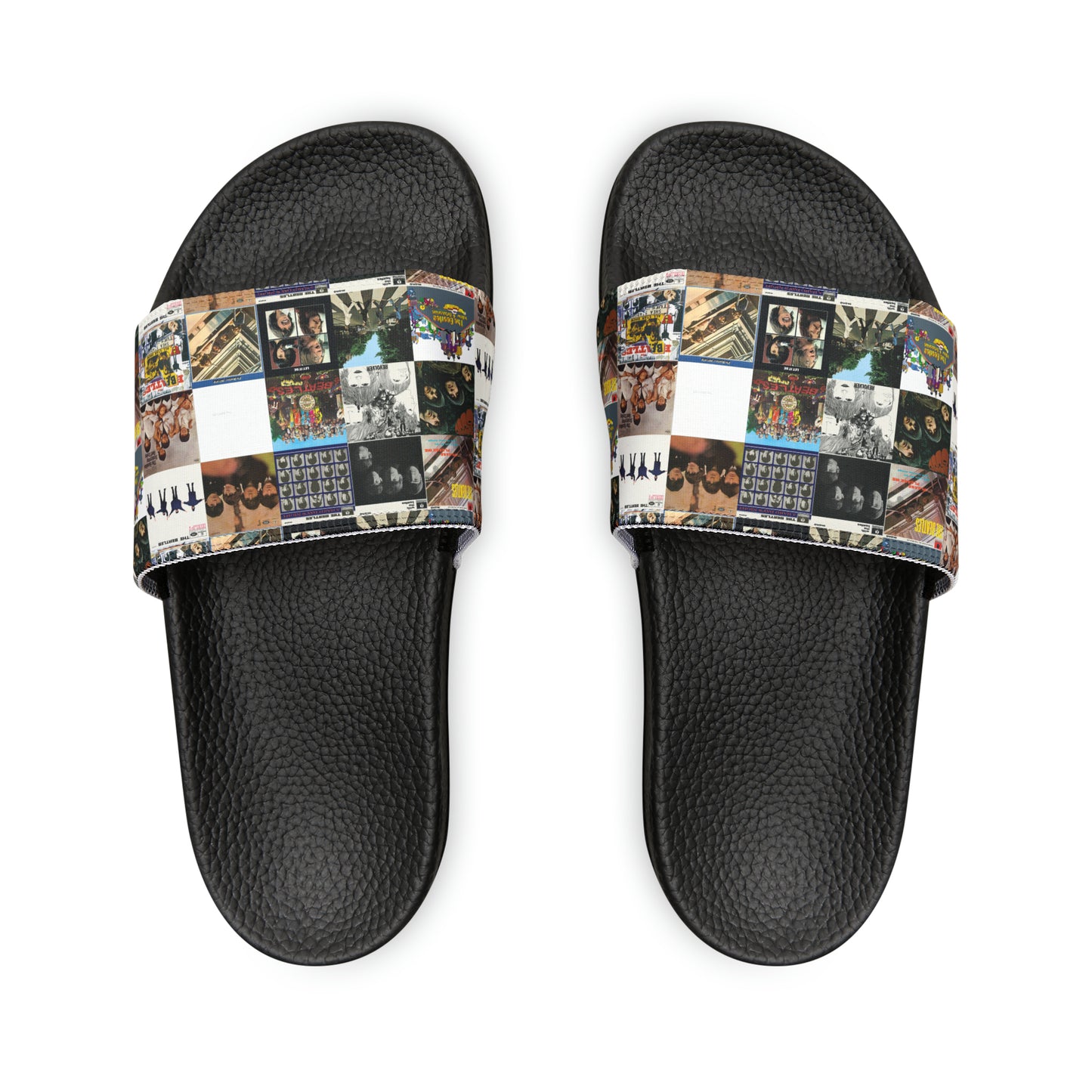 The Beatles Album Cover Collage Men's Slide Sandals