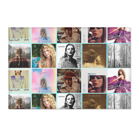 Taylor Swift Album Art Collage Pattern Area Rug