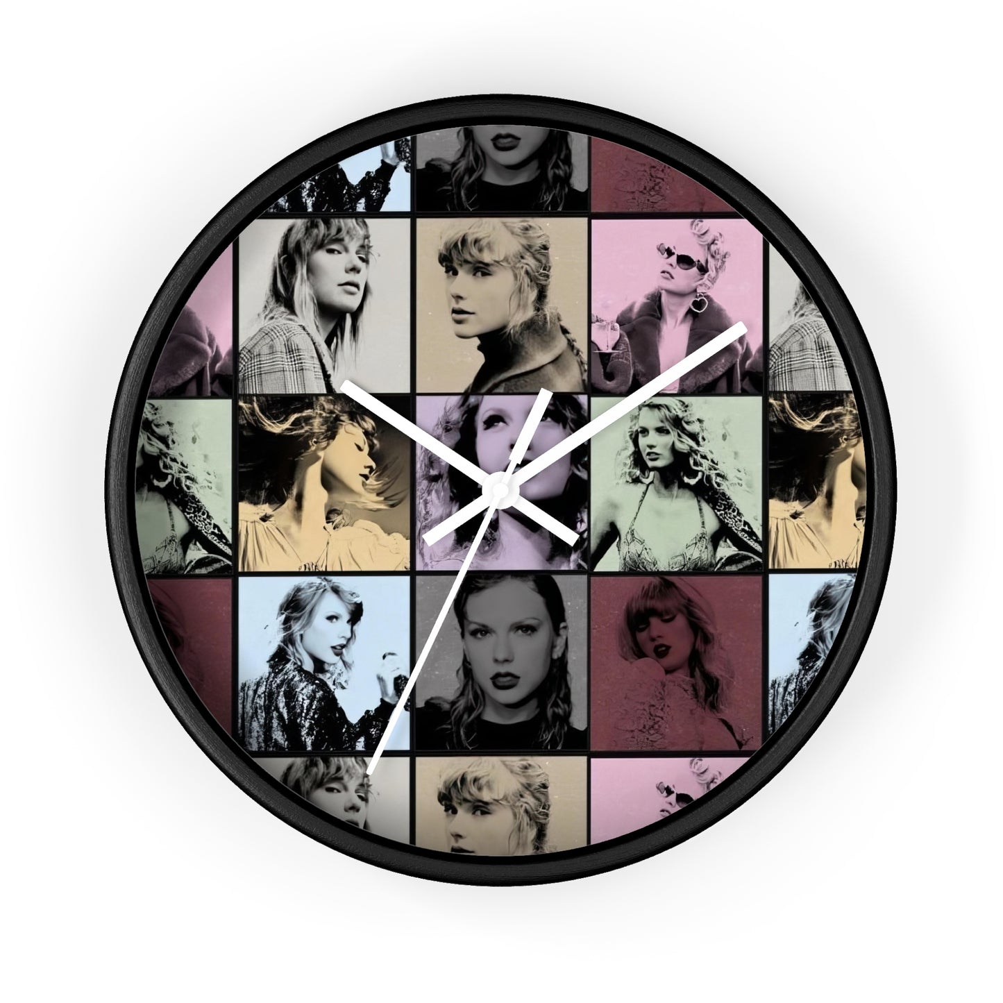 Taylor Swift Eras Collage Round Wall Clock