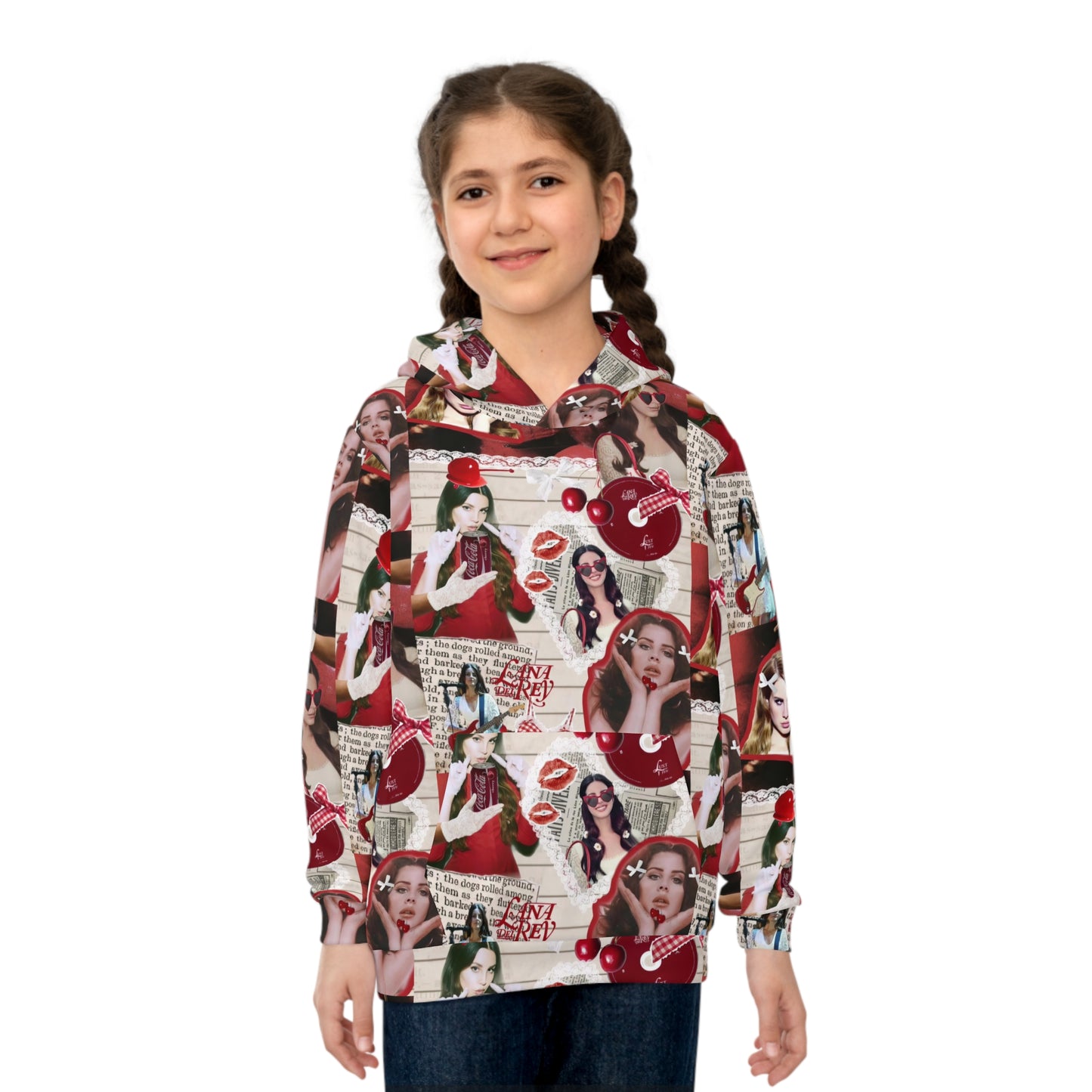 Lana Del Rey Cherry Coke Collage Kid's Hoodie