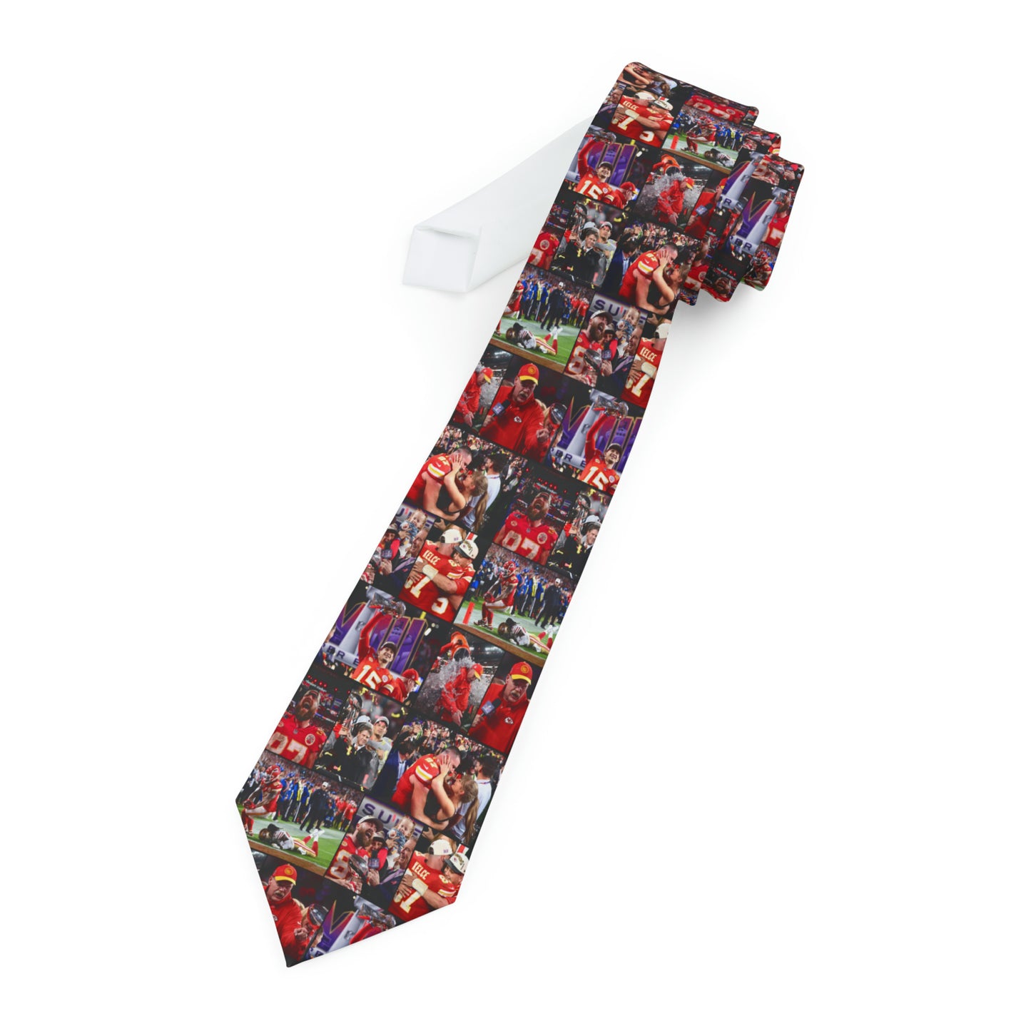 Kansas City Chiefs Superbowl LVIII Championship Victory Collage Necktie