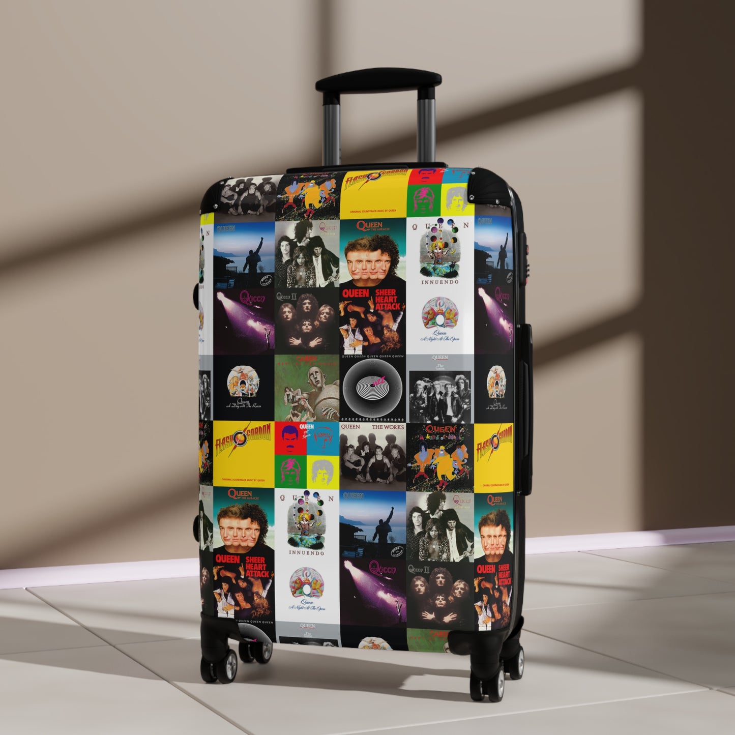 Queen Album Cover Collage Suitcase