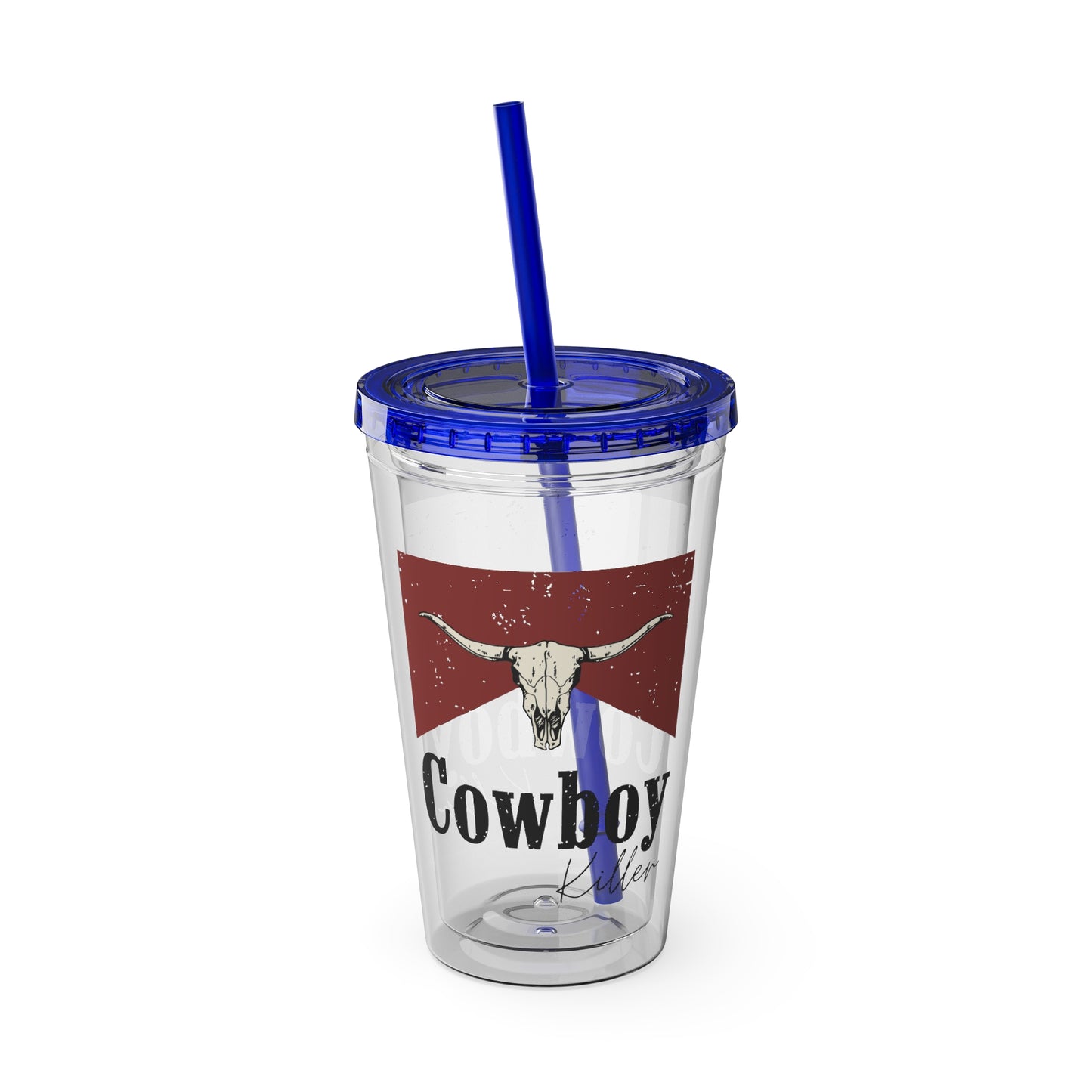 Morgan Wallen Cowboy Killer Sunsplash Tumbler with Straw