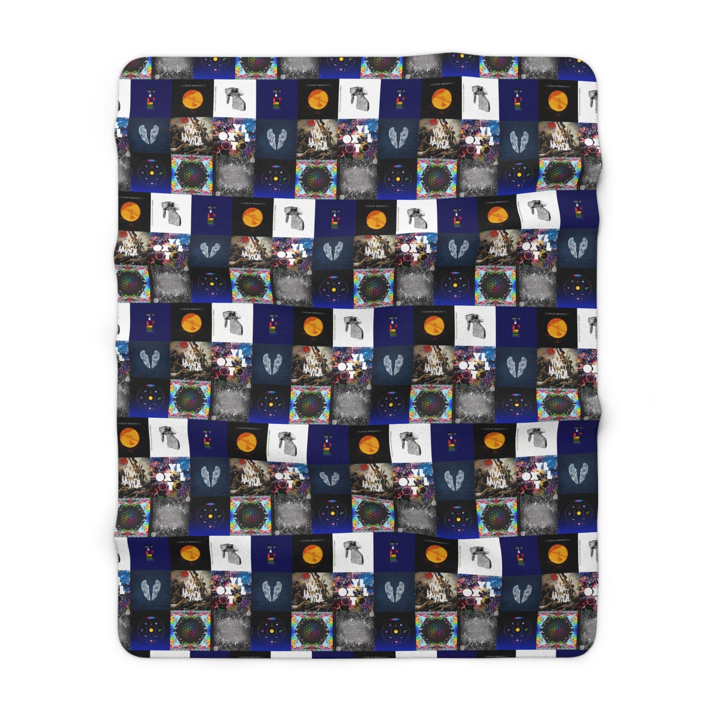 Colplay Album Cover Collage Sherpa Fleece Blanket