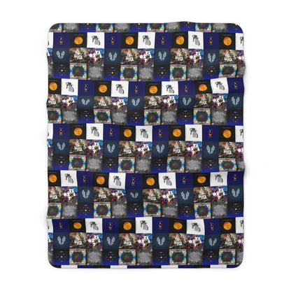 Colplay Album Cover Collage Sherpa Fleece Blanket