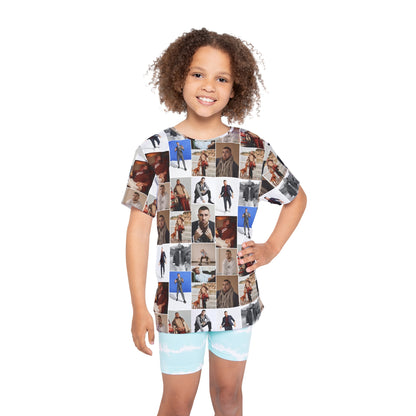 Travis Kelce Portrait Photo Mosaic Kids Sports Jersey