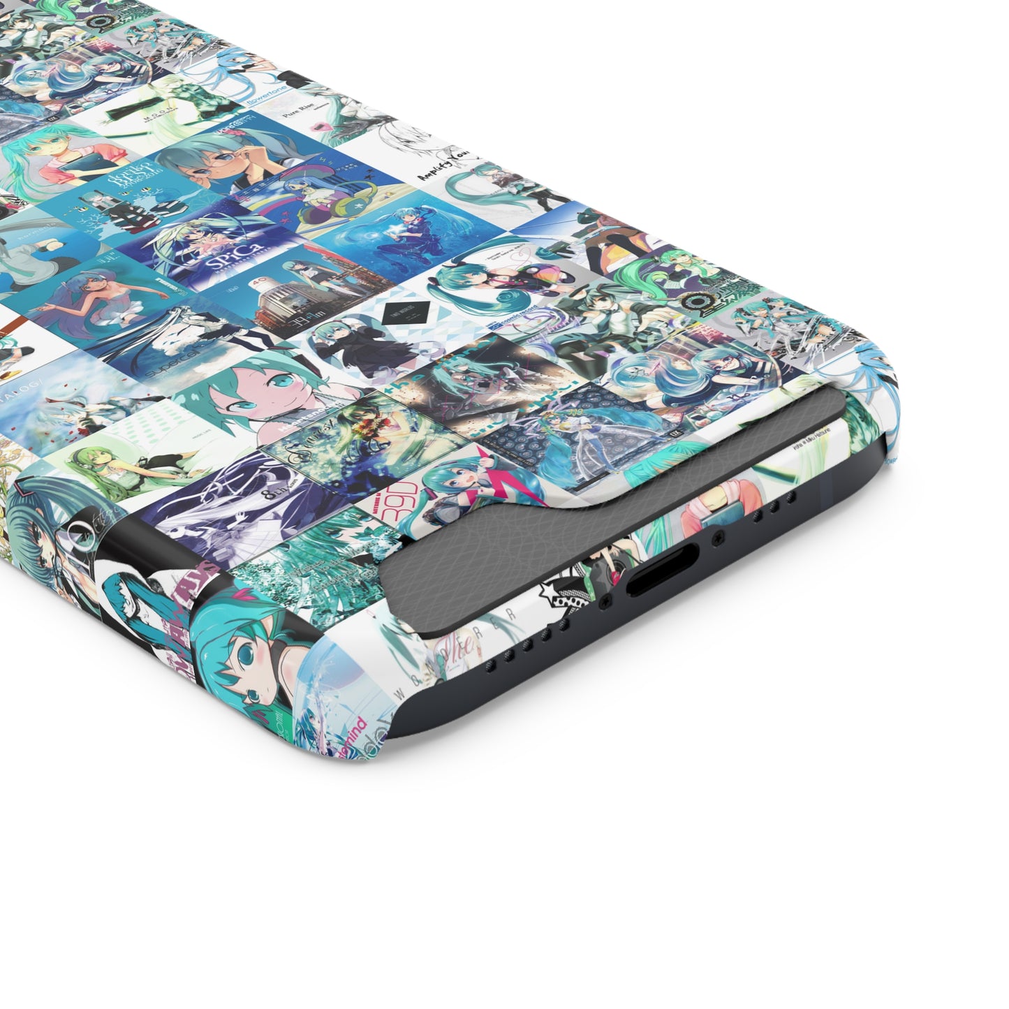 Hatsune Miku Album Cover Collage Phone Case With Card Holder