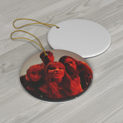 Måneskin Circular Group Photo Ceramic Ornament