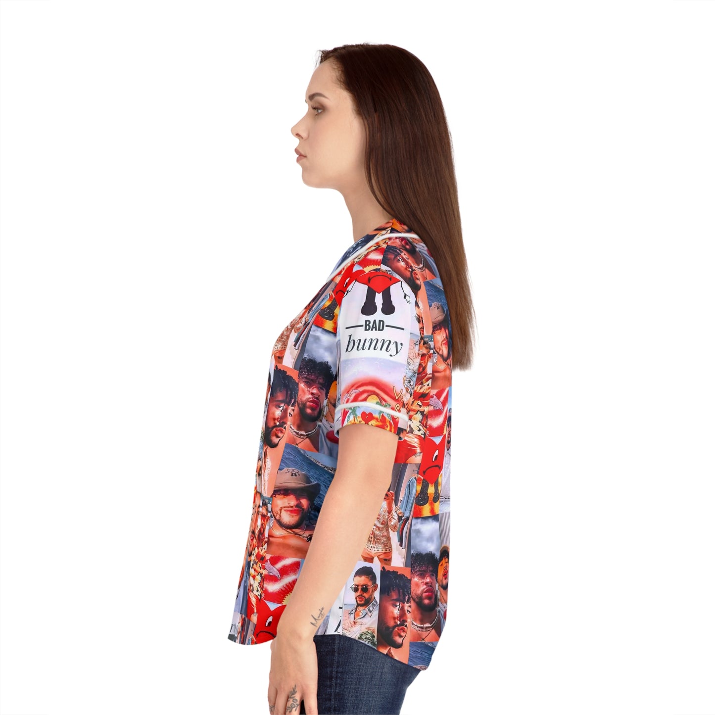 Bad Bunny Un Verano Sin Ti Photo Collage Women's Baseball Jersey