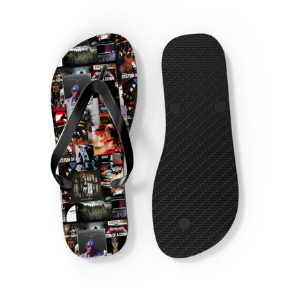 Slipknot Chaotic Album Art Collage Flip Flops