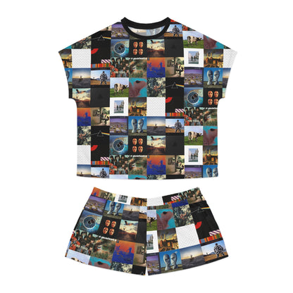 Pink Floyd Album Cover Collage Women's Short Pajama Set