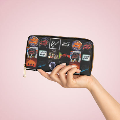 Daft Punk Album Cover Art Collage Zipper Wallet