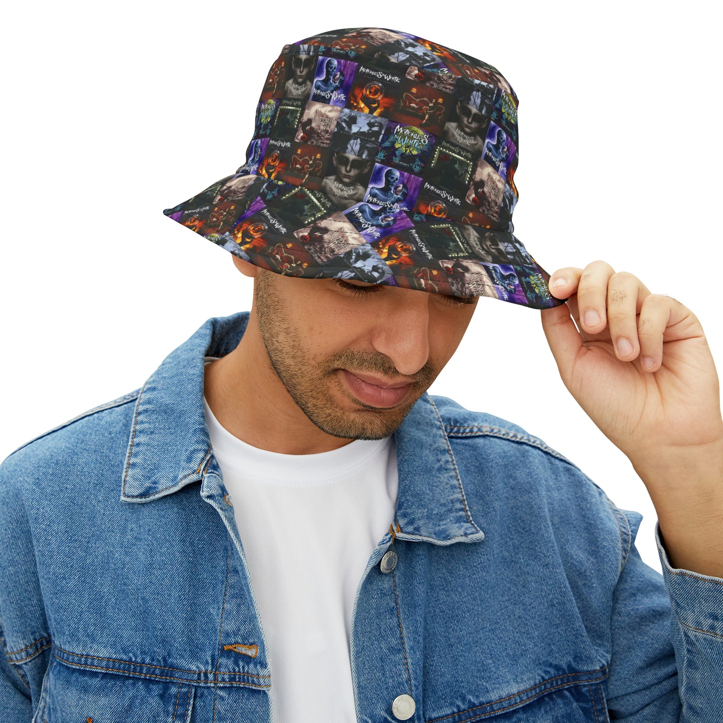 Motionless In White Album Cover Collage Bucket Hat