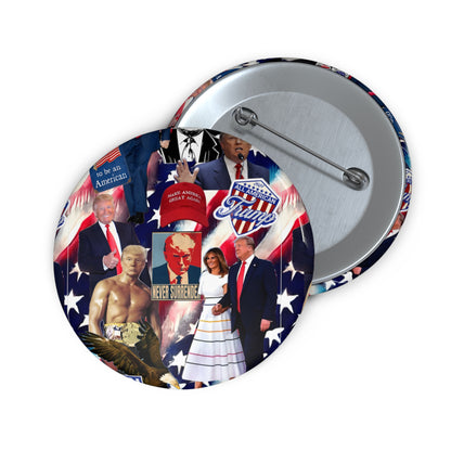 Donald Trump 2024 MAGA Montage Custom Pin Buttons