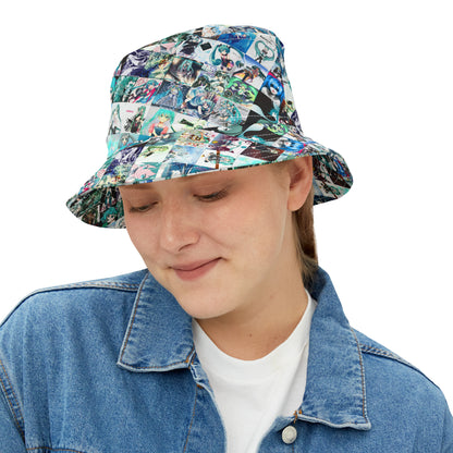 Hatsune Miku Album Cover Collage Bucket Hat