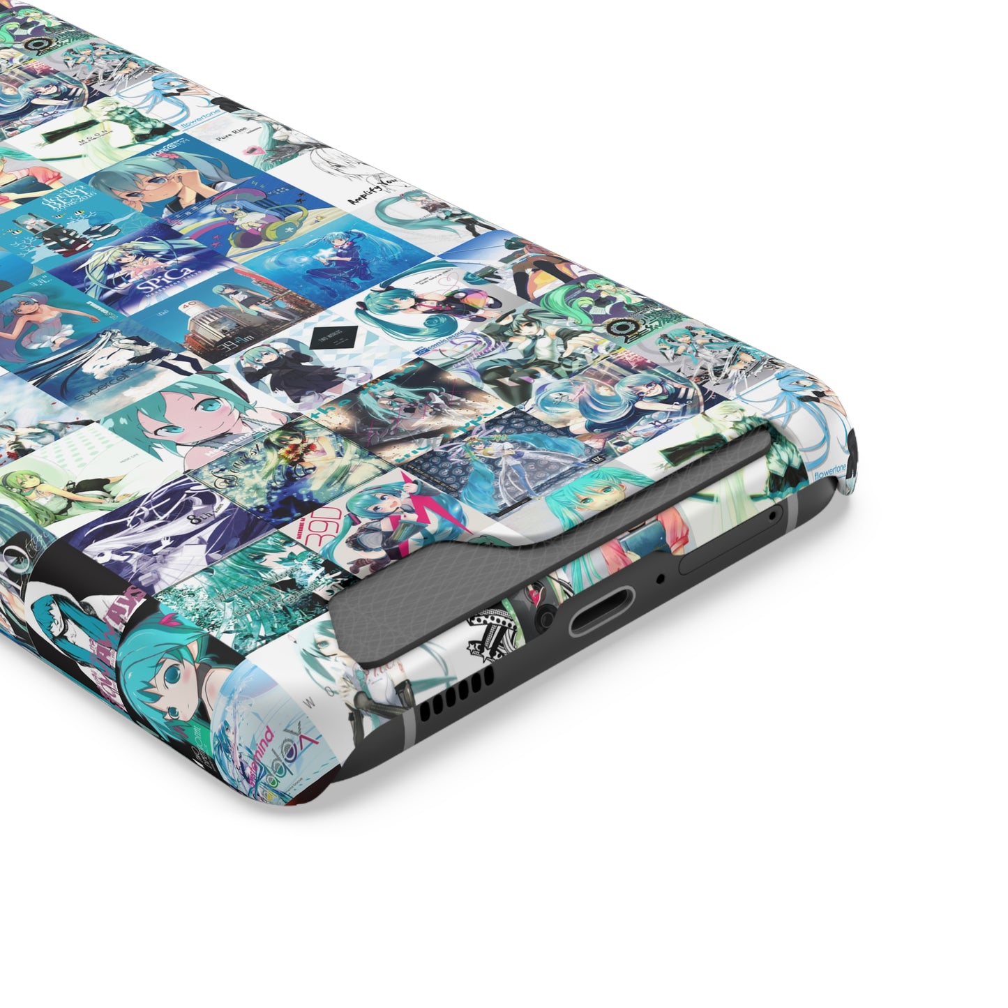 Hatsune Miku Album Cover Collage Phone Case With Card Holder