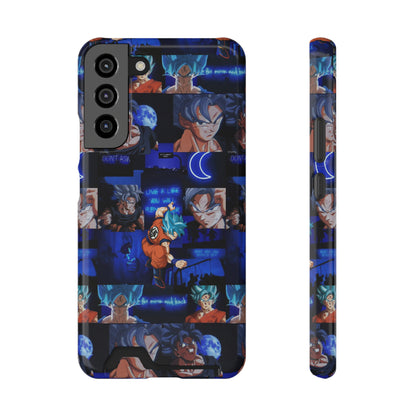 Dragon Ball Z Saiyan Moonlight Collage Phone Case With Card Holder