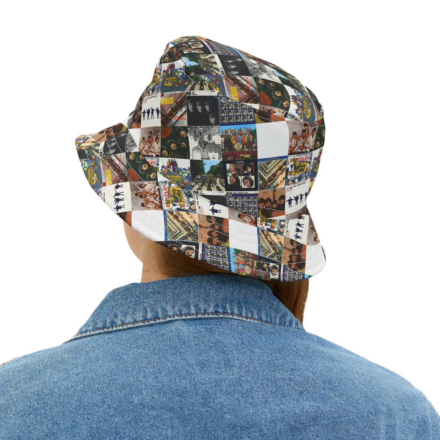 The Beatles Album Cover Collage Bucket Hat