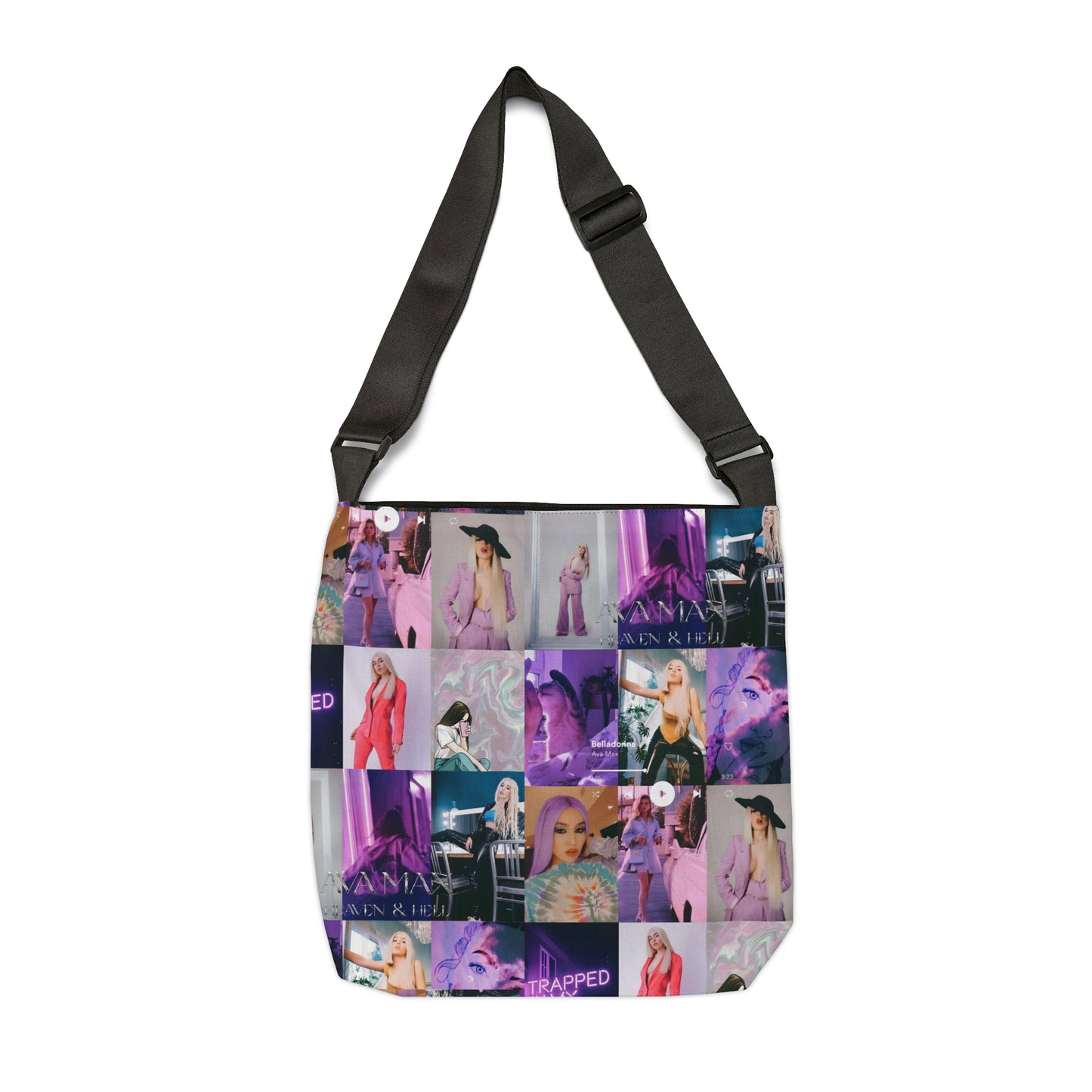 Ava Max Belladonna Photo Collage Adjustable Tote Bag