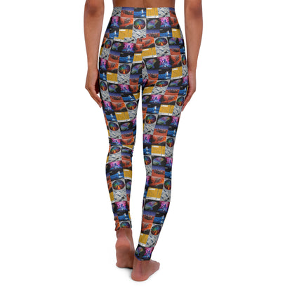 Muse Album Cover Collage High Waisted Yoga Leggings