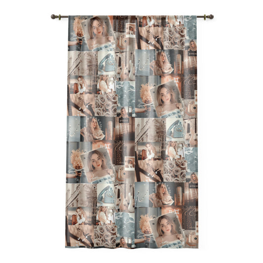 Sabrina Carpenter Peachy Princess Collage Window Curtain