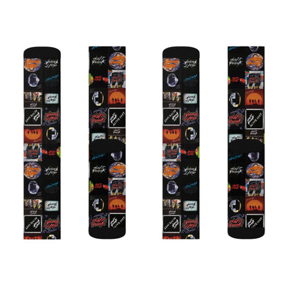 Daft Punk Album Cover Art Collage Tube Socks