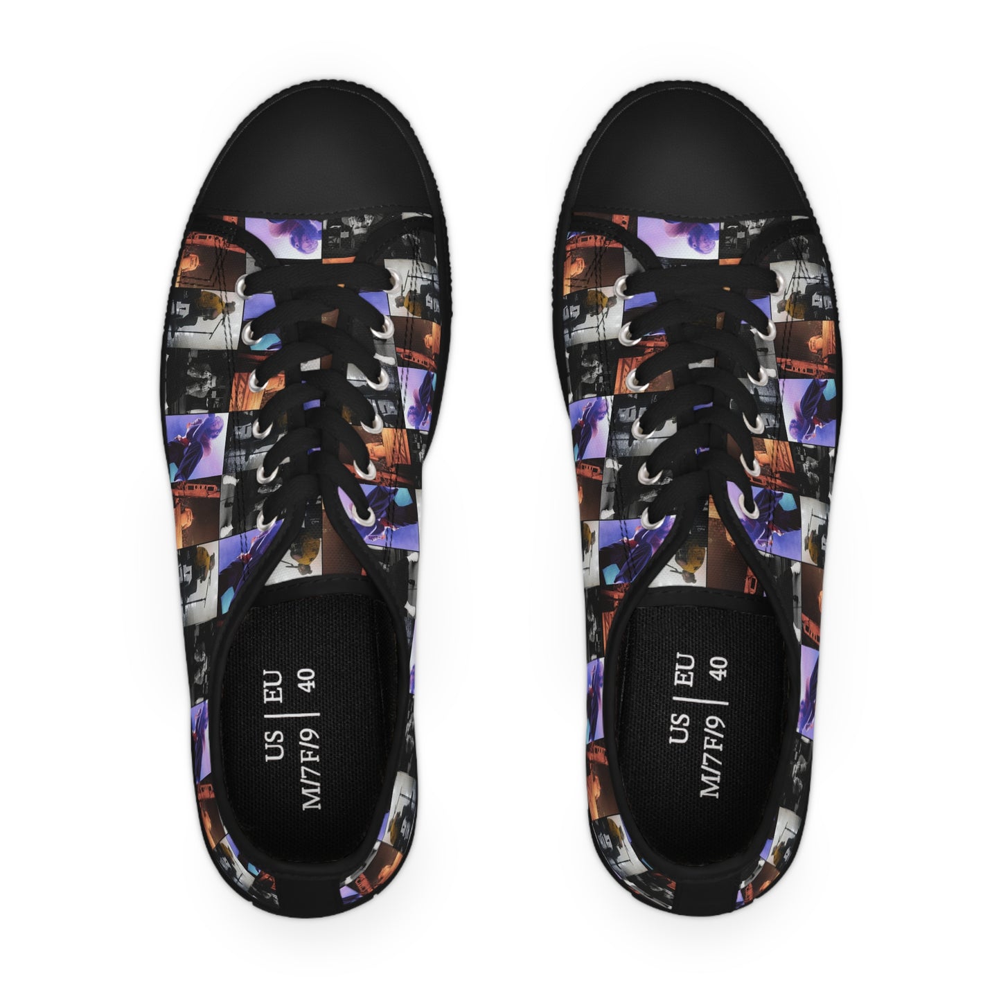 Post Malone On Tour Collage Women's Low Top Sneakers