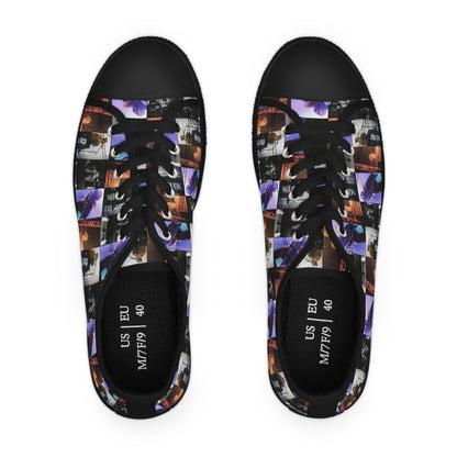 Post Malone On Tour Collage Women's Low Top Sneakers