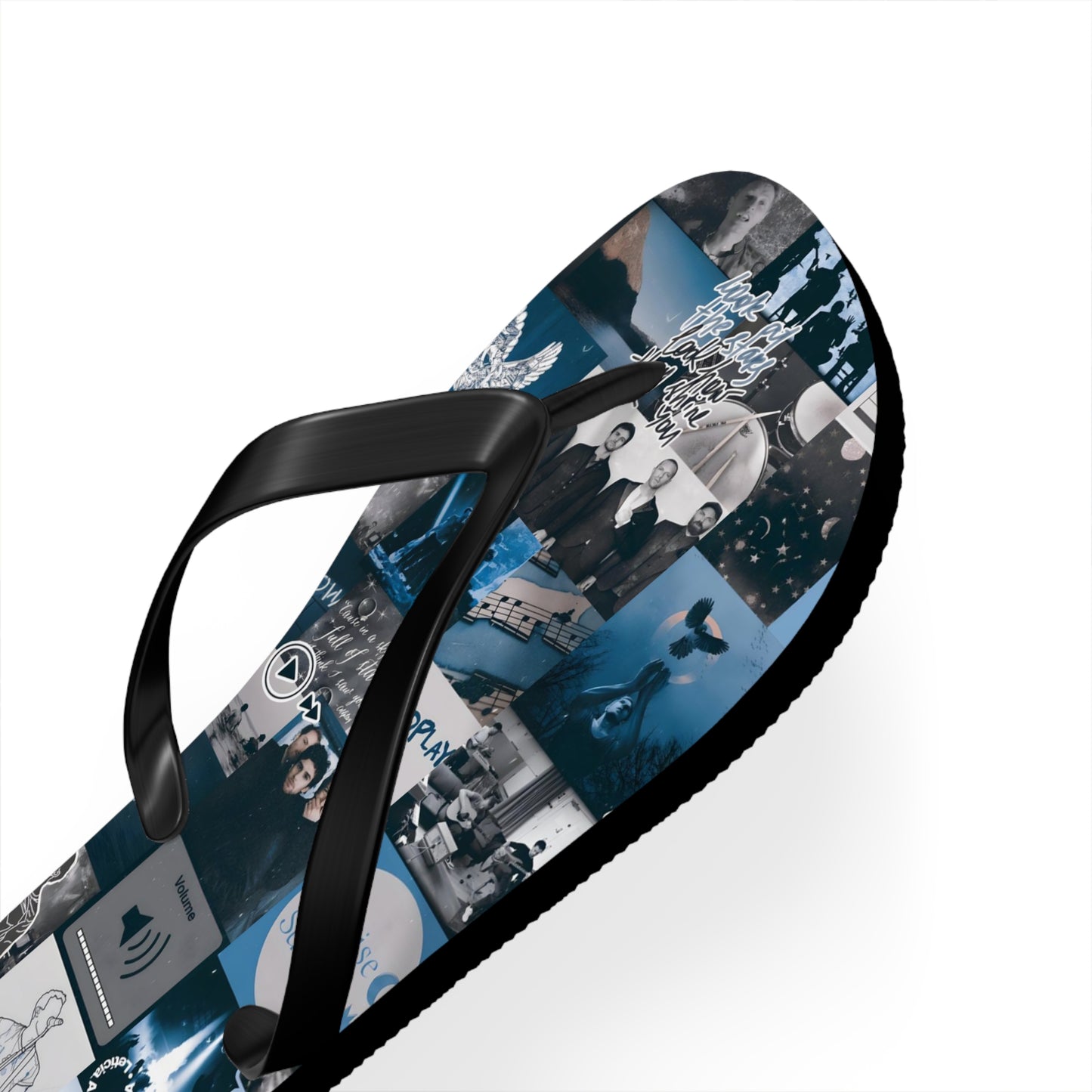 Coldplay Sunrise Sunset Collage Flip Flops