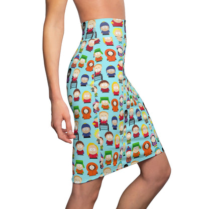 South Park School Kids Ensemble Women's Pencil Skirt