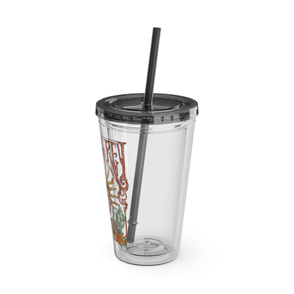 Lana Del Rey Vintage Artwork Sunsplash Tumbler with Straw