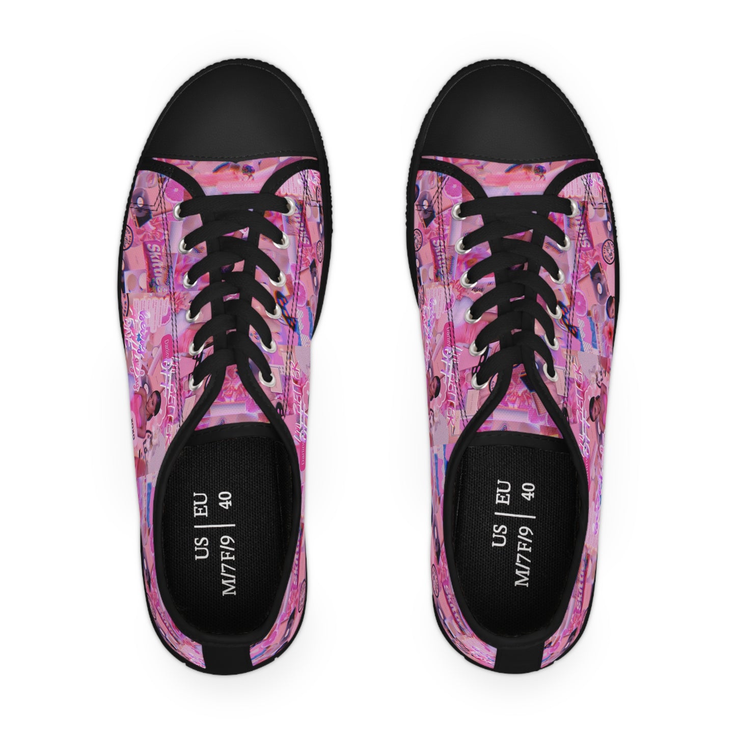 Ariana Grande Purple Vibes Collage Women's Low Top Sneakers