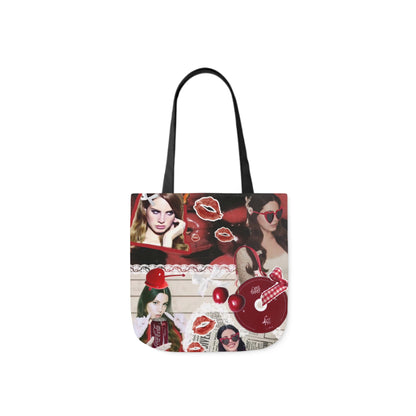 Lana Del Rey Cherry Coke Collage Polyester Canvas Tote Bag