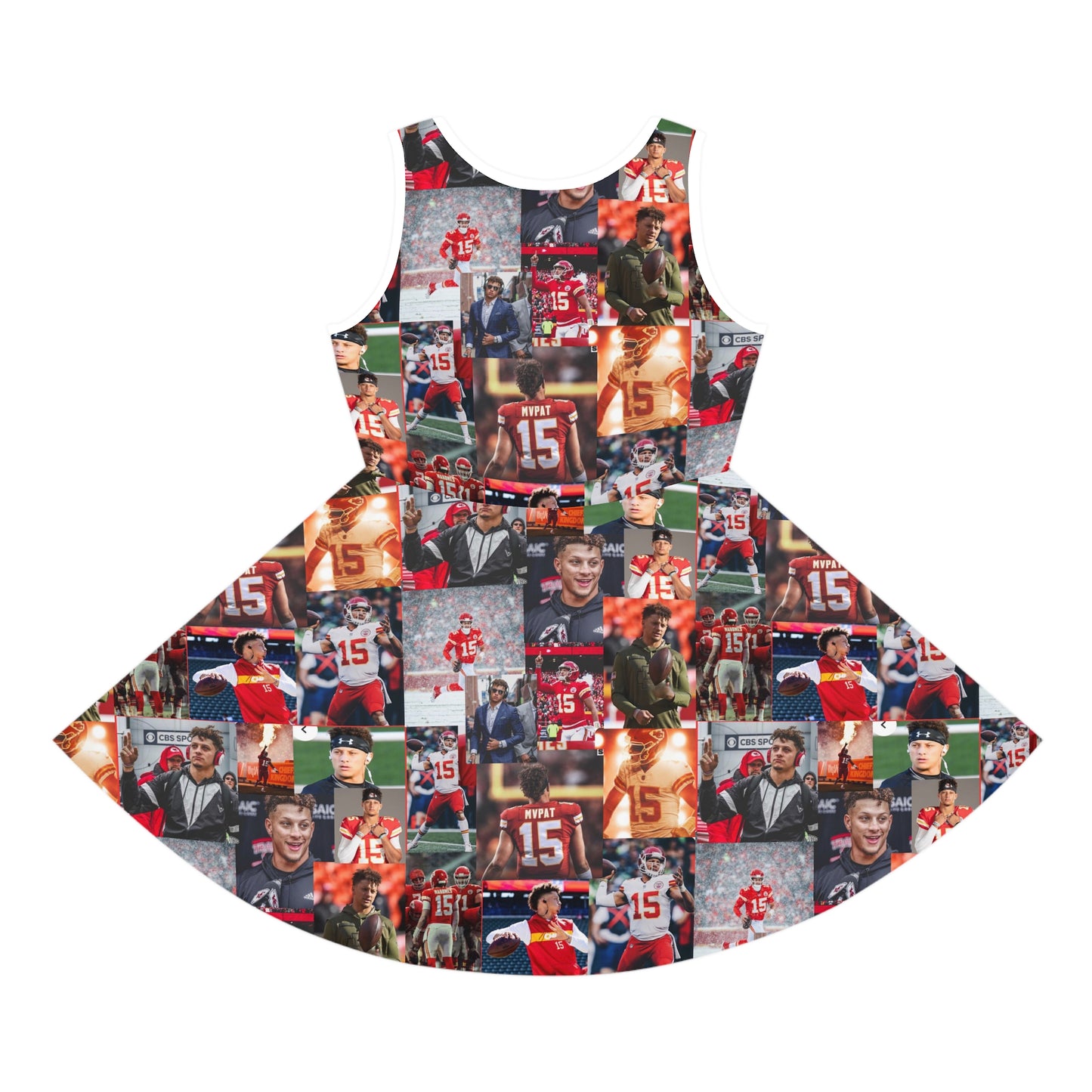 Patrick Mahomes Chiefs MVPAT Photo Collage Girls' Sleeveless Sundress