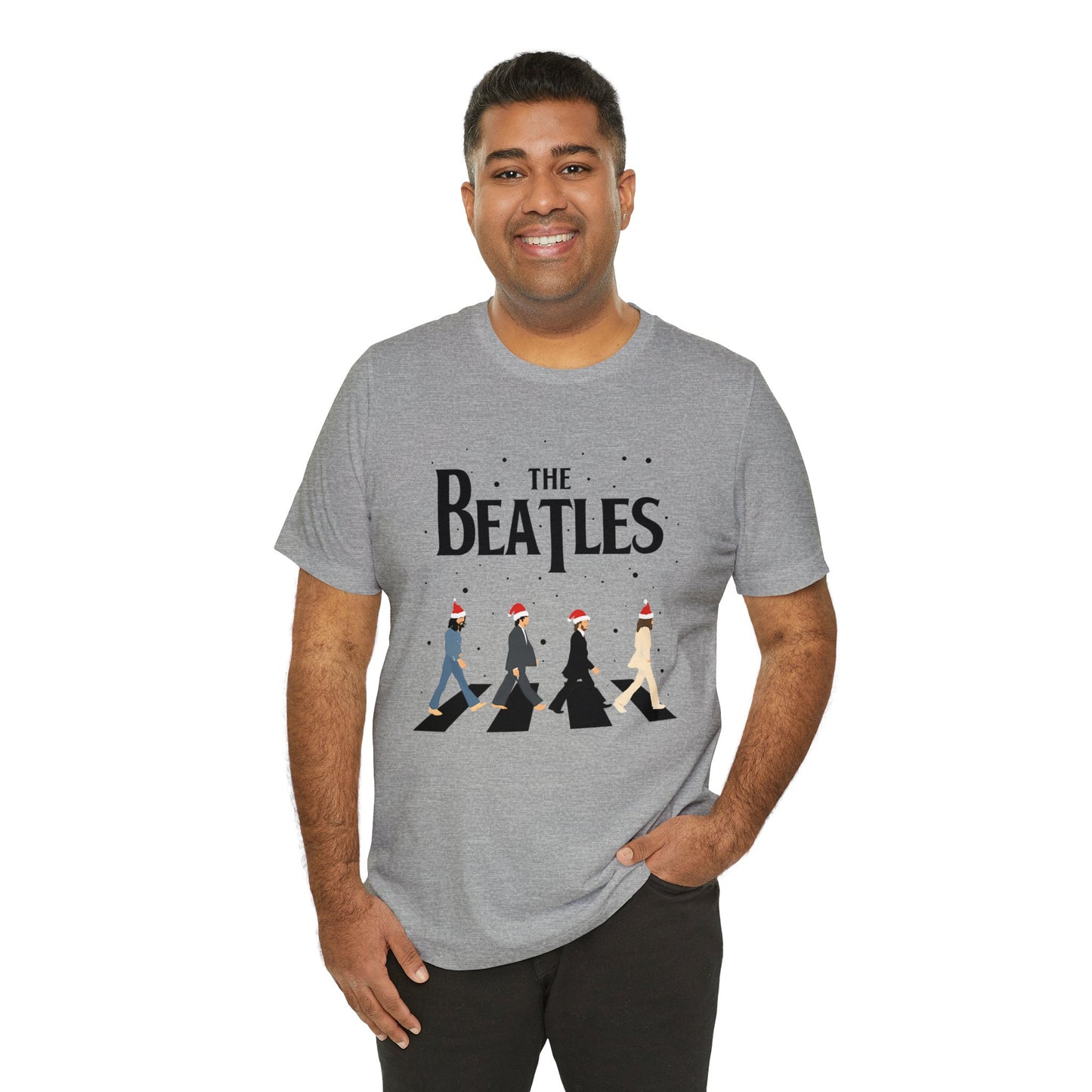 The Beatles Abbey Road Santas Unisex Jersey Short Sleeve Tee Shirt