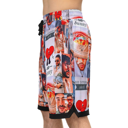 Bad Bunny Un Verano Sin Ti Photo Collage Basketball Rib Shorts