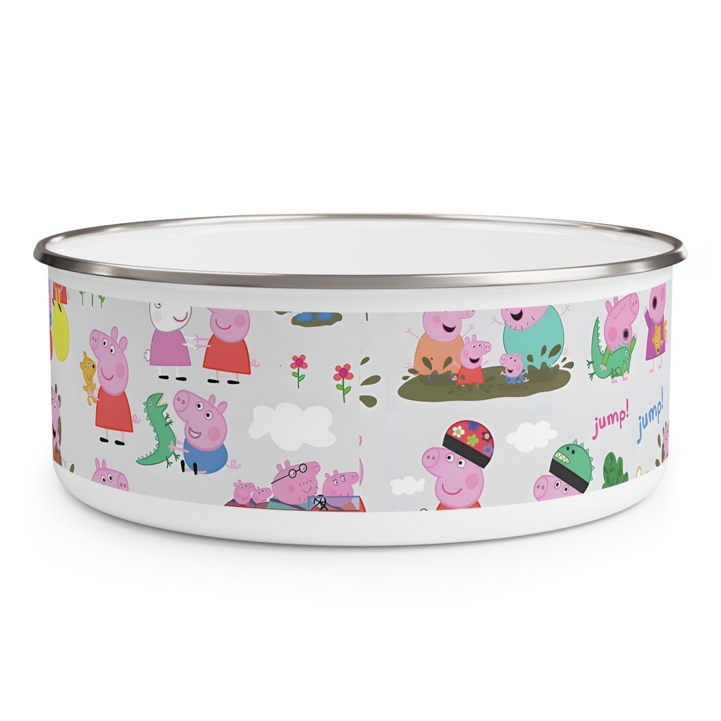 Peppa Pig Oink Oink Collage Enamel Bowl