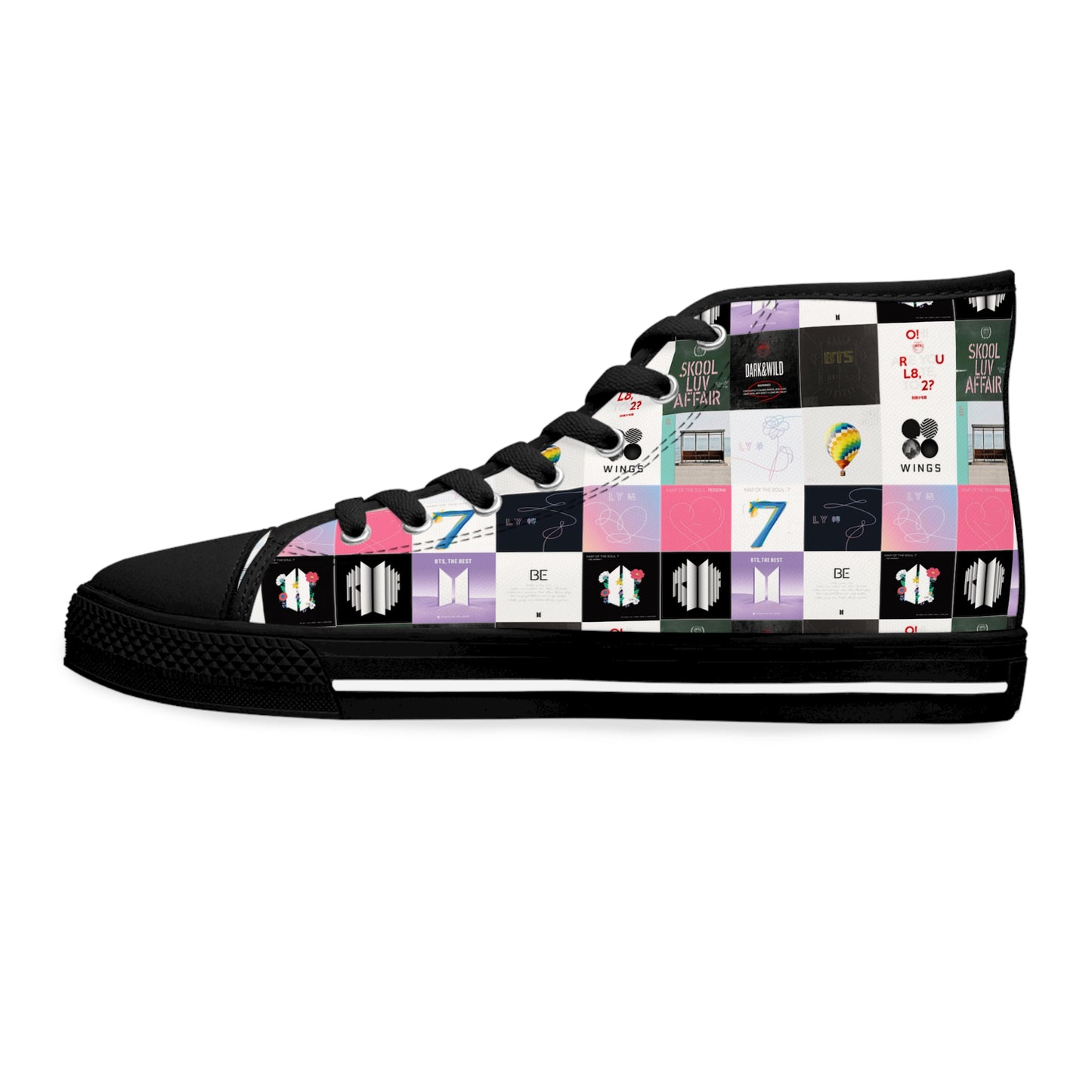 BTS Album Cover Art Collage Women's High Top Sneakers