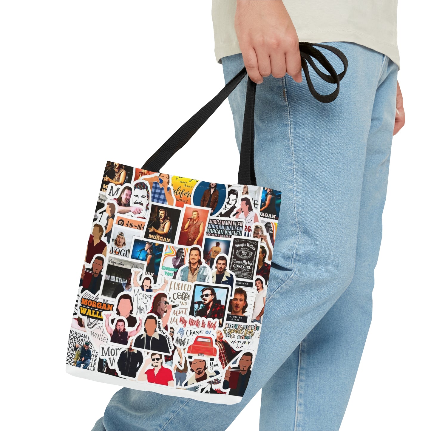 Morgan Wallen Sticker Collage Tote Bag