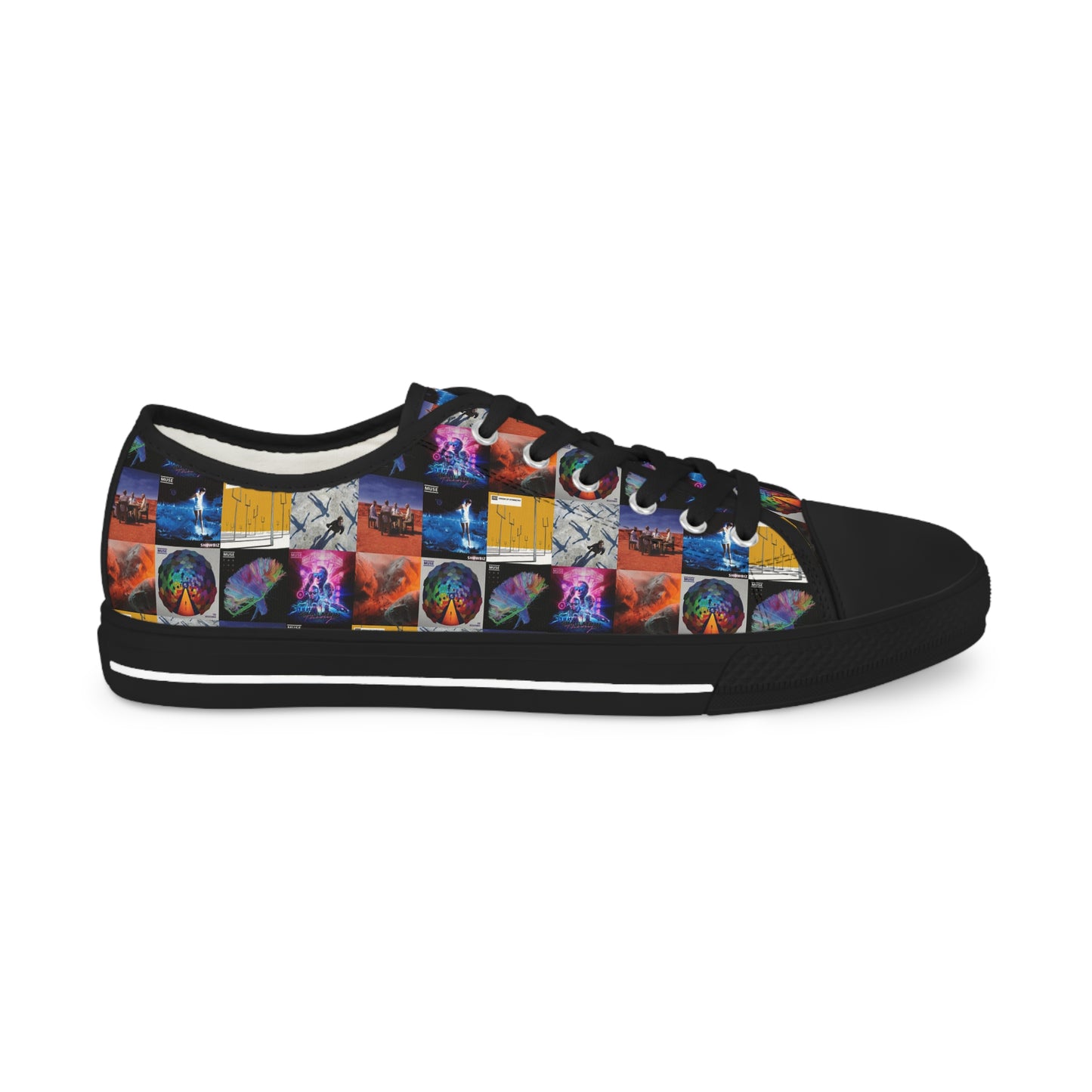 Muse Album Cover Collage Men's Low Top Sneakers