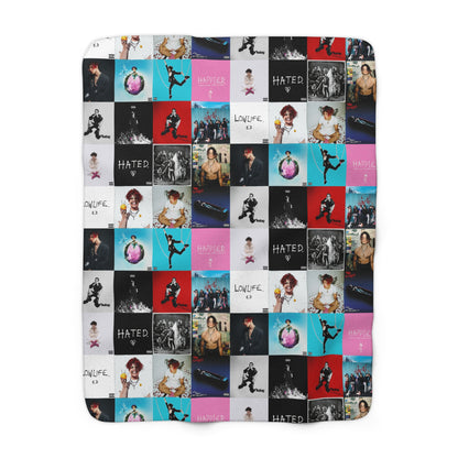 YUNGBLUD Album Cover Art Collage Sherpa Fleece Blanket