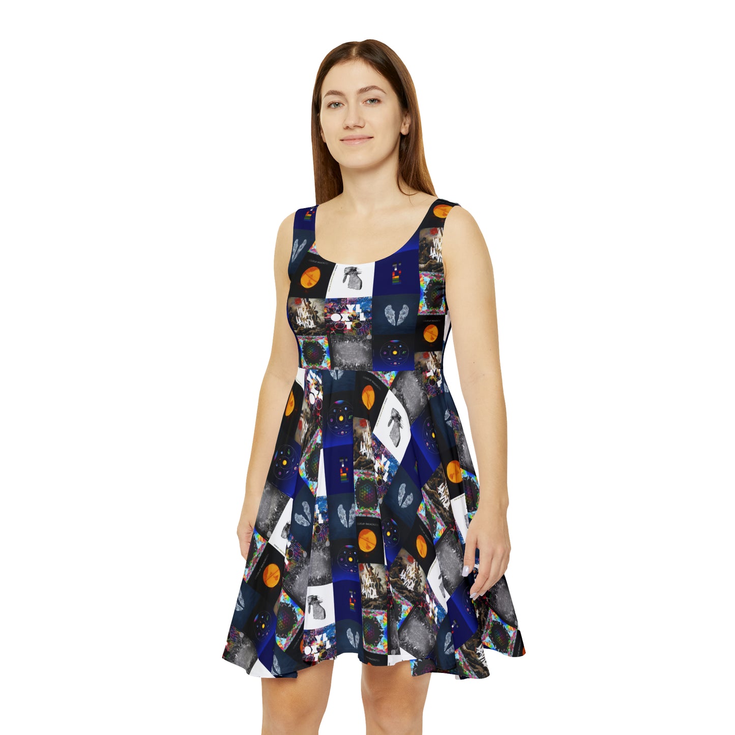 Colplay Album Cover Collage Women's Skater Dress