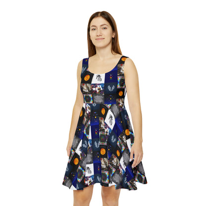 Colplay Album Cover Collage Women's Skater Dress