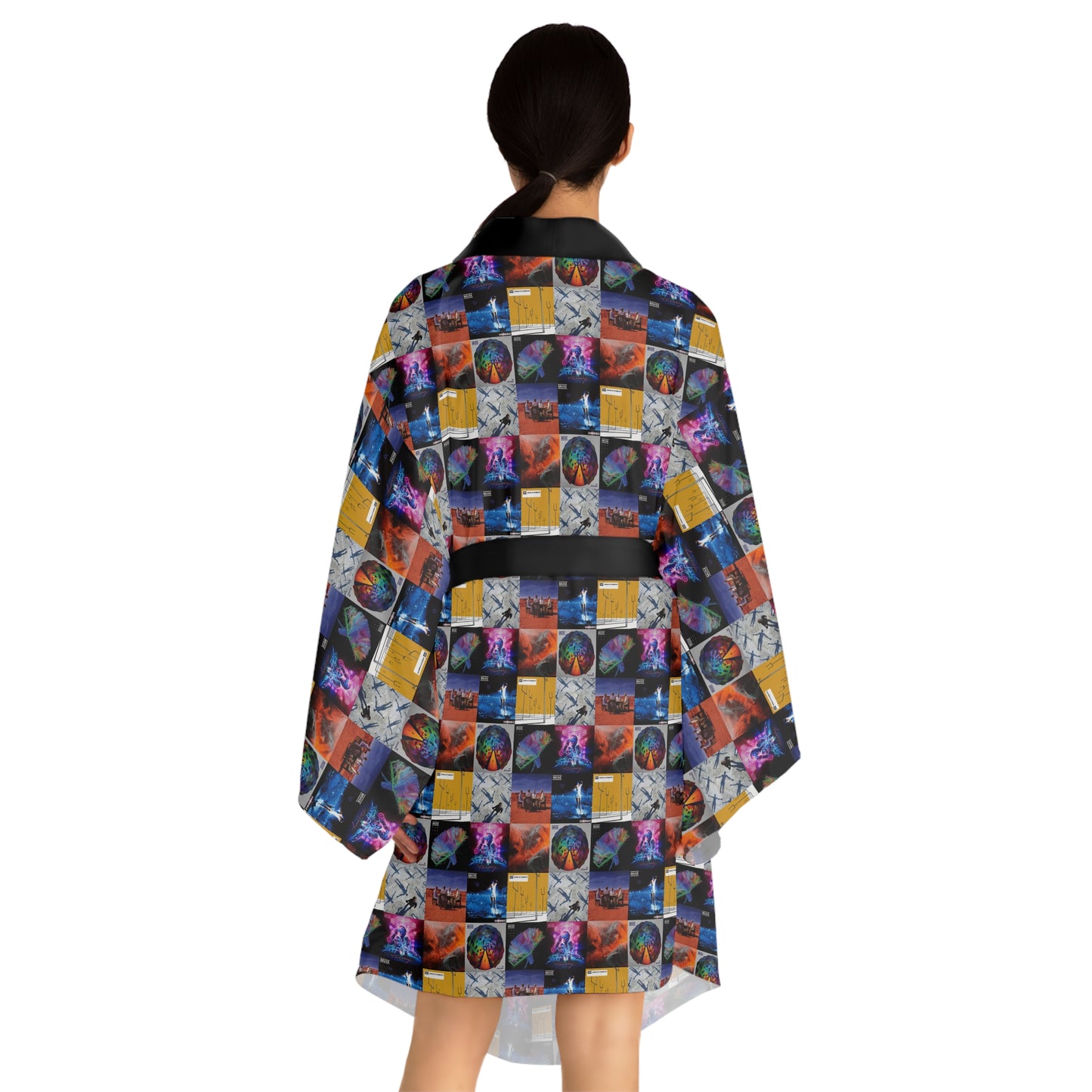 Muse Album Cover Collage Long Sleeve Kimono Robe