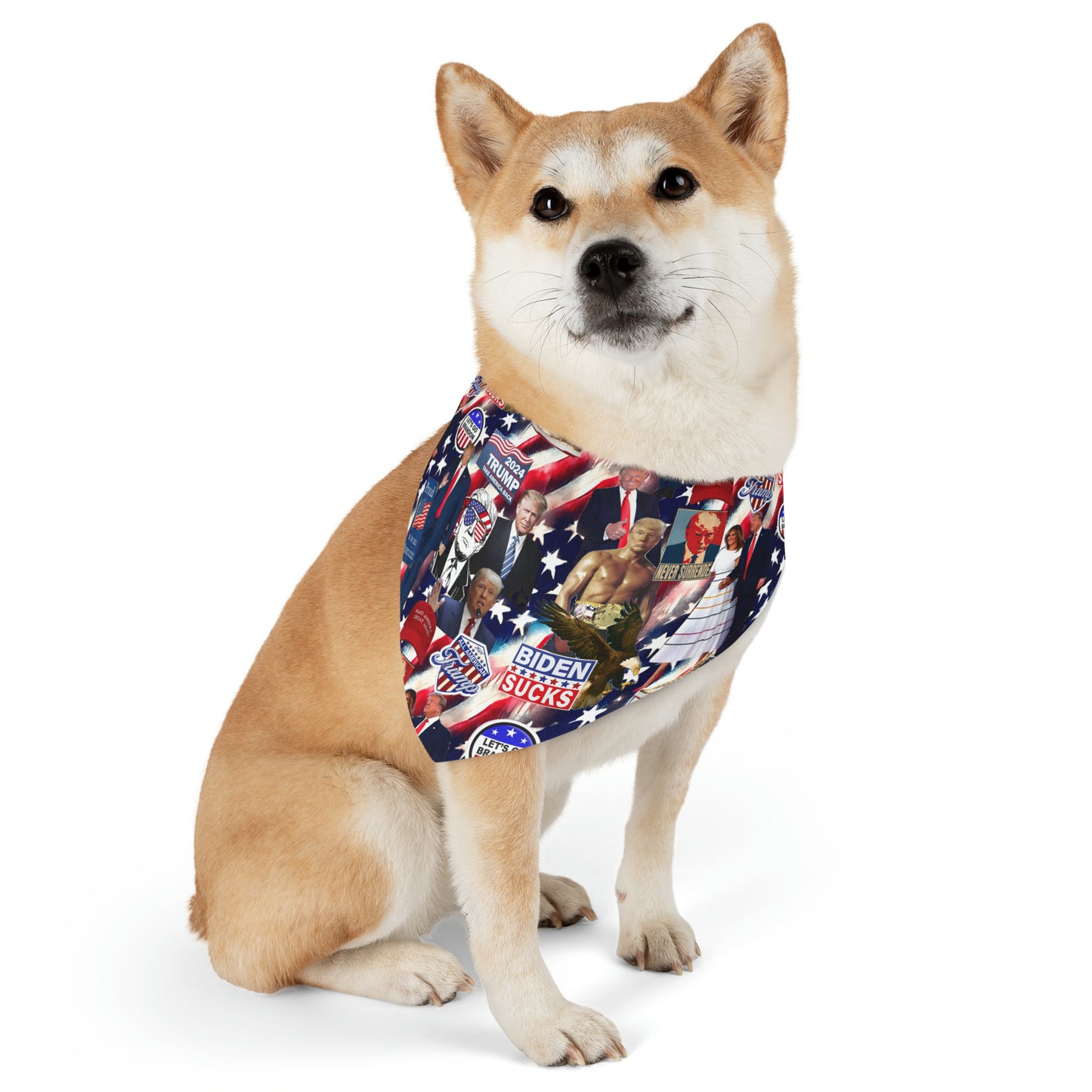 Donald Trump 2024 MAGA Montage Pet Bandana Collar