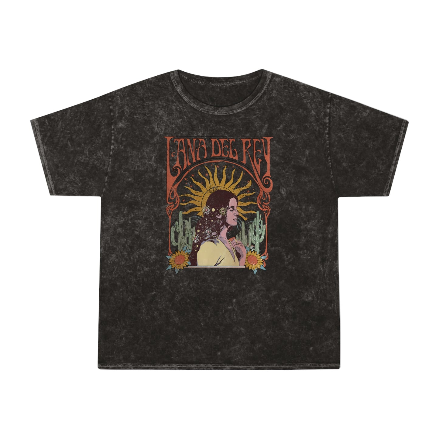 Lana Del Rey Vintage Artwork Unisex Mineral Wash Vintage Tee Shirt