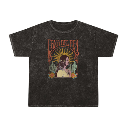 Lana Del Rey Vintage Artwork Unisex Mineral Wash Vintage Tee Shirt