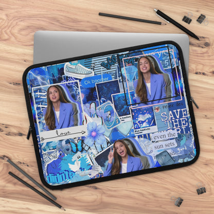 Olivia Rodrigo Blue Aesthetic Collage Laptop Sleeve